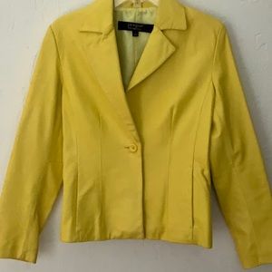 Prague Contemporary Yellow Leather Jacket size S